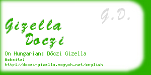 gizella doczi business card