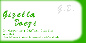 gizella doczi business card